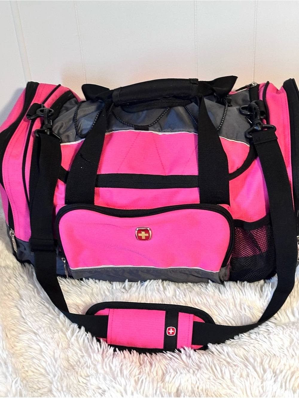 SwissGear Pink and Gray Women's Travel Duffel Bag
